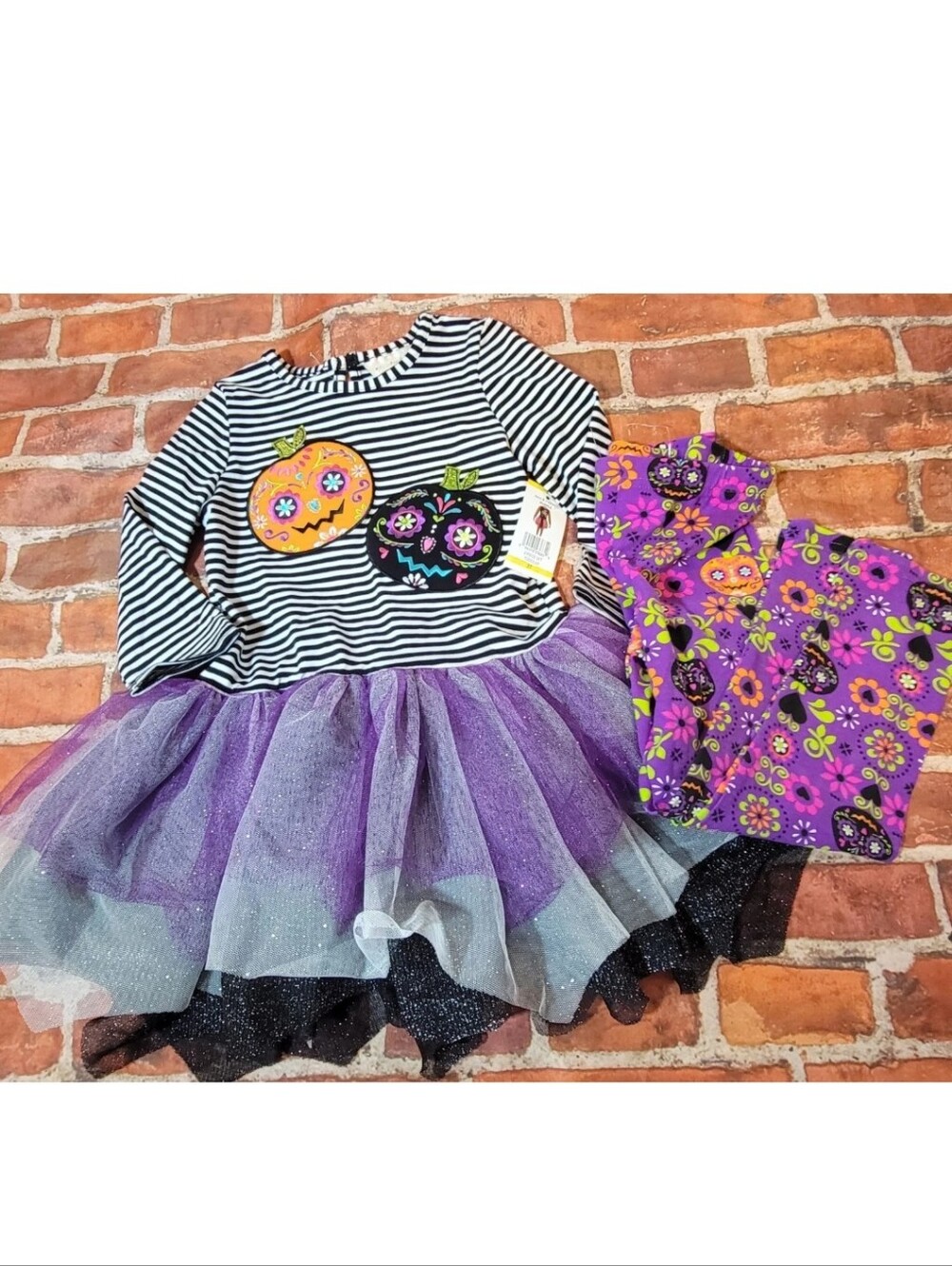 Emily Rose Girls Halloween Tutu Set Sz 3t New Pumpkins